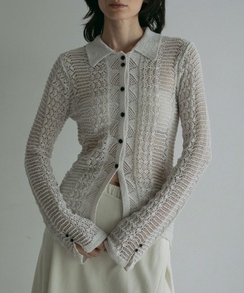 完売 タグ付き anuke Short Polo Knit ブラック アンヌーク anuke Mix Knit Shirts 62510523（シャツ/ブラウス）｜anuke