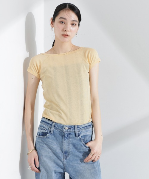 NANO universe(ナノユニバース)の「Robert P. Miller/Light Prib FS tee(Tシャツ/カットソー・レディース・オフホワイト/オレンジ系その他2・FREE)」の1枚目の写真