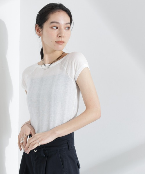 NANO universe(ナノユニバース)の「Robert P. Miller/Light Prib FS tee(Tシャツ/カットソー・レディース・オフホワイト/オレンジ系その他2・FREE)」の4枚目の写真