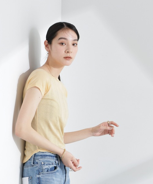 NANO universe(ナノユニバース)の「Robert P. Miller/Light Prib FS tee(Tシャツ/カットソー・レディース・オフホワイト/オレンジ系その他2・FREE)」の12枚目の写真