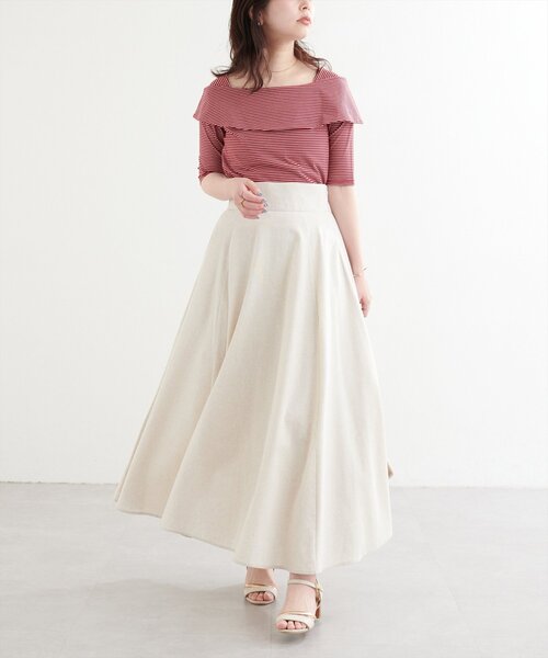 natural couture(ナチュラルクチュール)の「オフショルデザインカットソーTOPS(Tシャツ/カットソー・レディース・ネイビー/ミント/その他1/その他2/その他3/オフホワイト・FREE)」の7枚目の写真