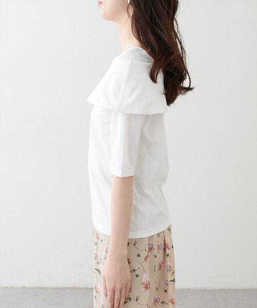 natural couture(ナチュラルクチュール)の「オフショルデザインカットソーTOPS(Tシャツ/カットソー・レディース・ネイビー/ミント/その他1/その他2/その他3/オフホワイト・FREE)」の14枚目の写真