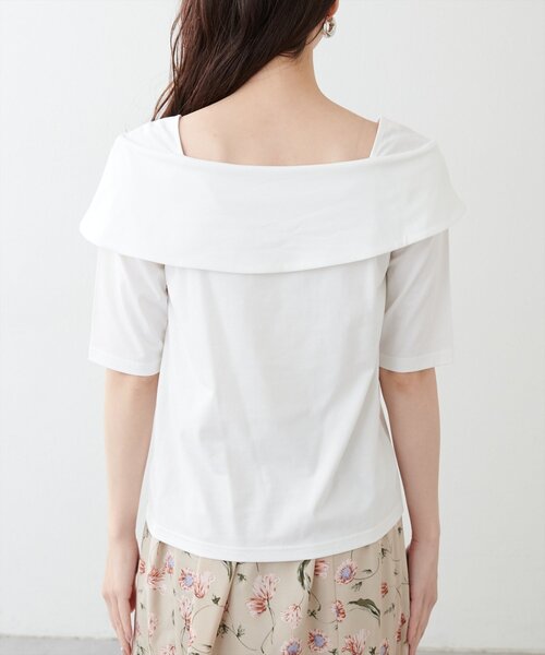 natural couture(ナチュラルクチュール)の「オフショルデザインカットソーTOPS(Tシャツ/カットソー・レディース・ネイビー/ミント/その他1/その他2/その他3/オフホワイト・FREE)」の15枚目の写真