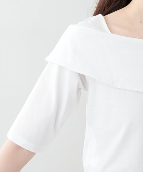 natural couture(ナチュラルクチュール)の「オフショルデザインカットソーTOPS(Tシャツ/カットソー・レディース・ネイビー/ミント/その他1/その他2/その他3/オフホワイト・FREE)」の18枚目の写真