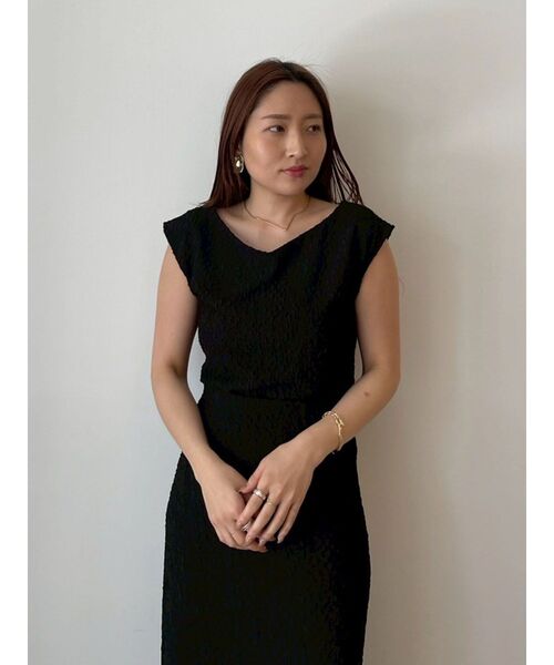 LAGUNAMOON（ラグナムーン）の「シャーリングジャガードIラインスカート（スカート・レディース・アイボリー/ブラック・SMALL/MEDIUM）」の22枚目の写真