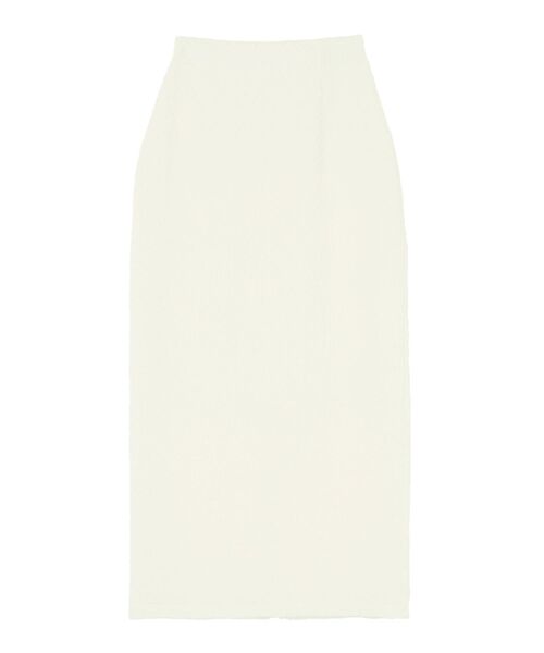 LAGUNAMOON（ラグナムーン）の「シャーリングジャガードIラインスカート（スカート・レディース・アイボリー/ブラック・SMALL/MEDIUM）」の4枚目の写真