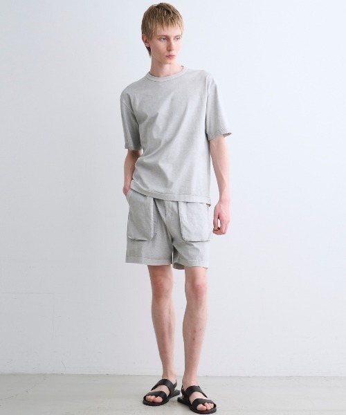 three dots(スリードッツ)の「ピグメントダイコットン ショートパンツ(その他パンツ・メンズ・オリーブ/ブラック/ライトグレー・SMALL/LARGE/MEDIUM)」の9枚目の写真