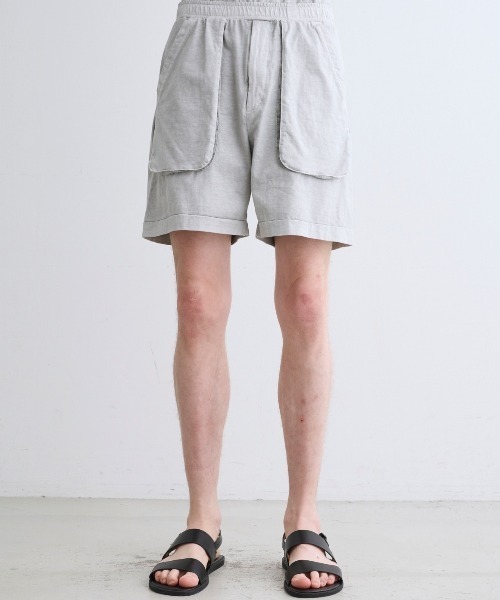 three dots(スリードッツ)の「ピグメントダイコットン ショートパンツ(その他パンツ・メンズ・オリーブ/ブラック/ライトグレー・SMALL/LARGE/MEDIUM)」の10枚目の写真