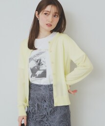 《7色展開/XS-LLサイズ》ビジューボタンニットカーディガン【洗濯機洗い可/抗ピル/接触冷感】