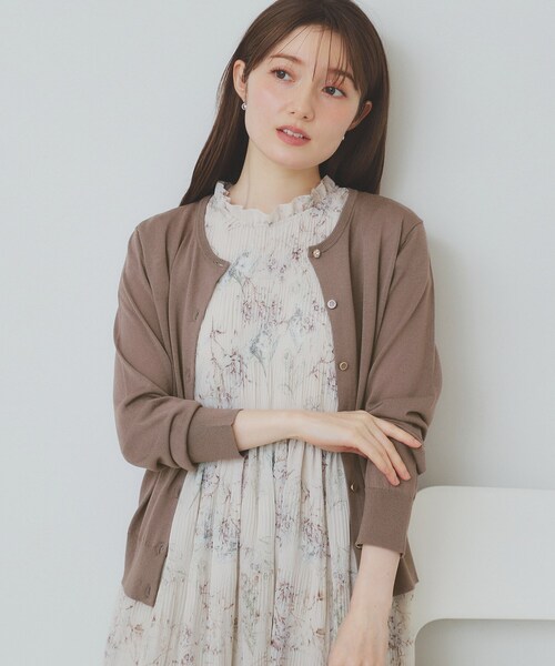セール】《7色展開/XS-LLサイズ》ビジューボタンニット