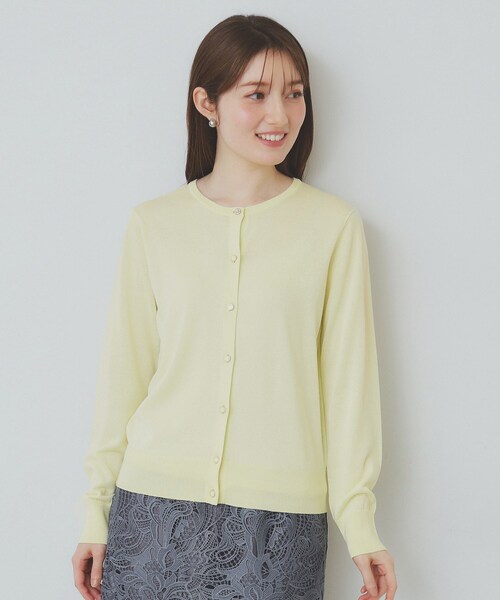 セール】《7色展開/XS-LLサイズ》ビジューボタンニット
