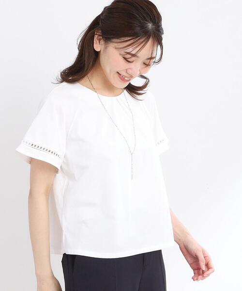 Reflect（リフレクト）の「【手洗い可】フレアースリーブカットソー（Tシャツ/カットソー・レディース・オレンジ/ブラック/ブラウン系/オフホワイト/ブルー・05/07/09/11/13/15 /17）」の2枚目の写真