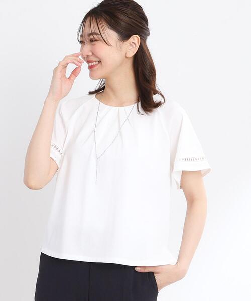 Reflect（リフレクト）の「【手洗い可】フレアースリーブカットソー（Tシャツ/カットソー・レディース・オレンジ/ブラック/ブラウン系/オフホワイト/ブルー・05/07/09/11/13/15 /17）」の7枚目の写真