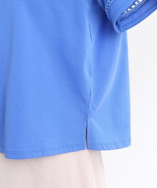 【夏SALE／UVカット／接触冷感／手洗い可】フレアースリーブカットソー 夏SALE／UVカット／接触冷感／手洗い可】フレアースリーブ