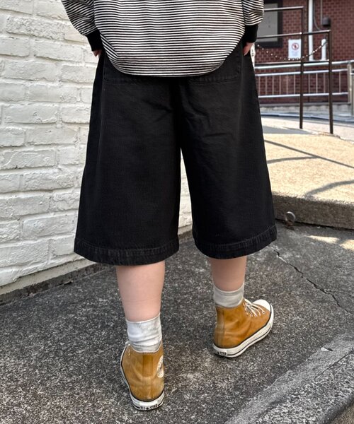 SOUNDSGOOOOD（サウンズグッド）の「【SOUNDS GOOOOD / サウンズグッド】デニムベルテッドショーツ（デニムパンツ・メンズ・ピンク/パープル/ブラック・ONE SIZE）」の9枚目の写真