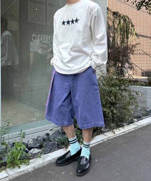 SOUNDSGOOOOD（サウンズグッド）の「【SOUNDS GOOOOD / サウンズグッド】デニムベルテッドショーツ（デニムパンツ・メンズ・ピンク/パープル/ブラック・ONE SIZE）」の19枚目の写真