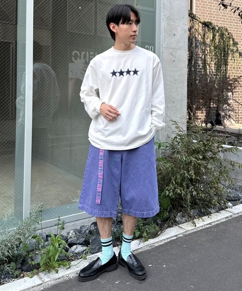 SOUNDSGOOOOD（サウンズグッド）の「【SOUNDS GOOOOD / サウンズグッド】デニムベルテッドショーツ（デニムパンツ・メンズ・ピンク/パープル/ブラック・ONE SIZE）」の20枚目の写真