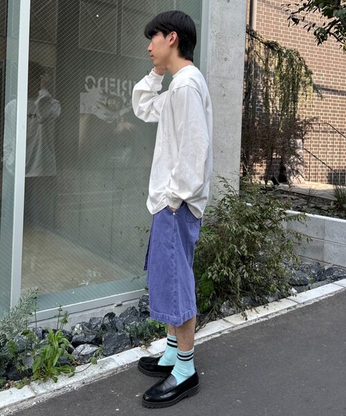 SOUNDSGOOOOD（サウンズグッド）の「【SOUNDS GOOOOD / サウンズグッド】デニムベルテッドショーツ（デニムパンツ・メンズ・ピンク/パープル/ブラック・ONE SIZE）」の21枚目の写真