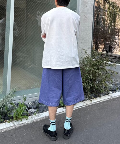 SOUNDSGOOOOD（サウンズグッド）の「【SOUNDS GOOOOD / サウンズグッド】デニムベルテッドショーツ（デニムパンツ・メンズ・ピンク/パープル/ブラック・ONE SIZE）」の22枚目の写真