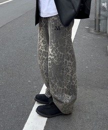 MUCENT | 【日本未発売/WEB限定】MUCENT(ムセント)/スナップボタン レオパード ワイド デニム パンツ/DITT SNAP BUTTON LEOPARD WIDE PANTS(デニムパンツ)