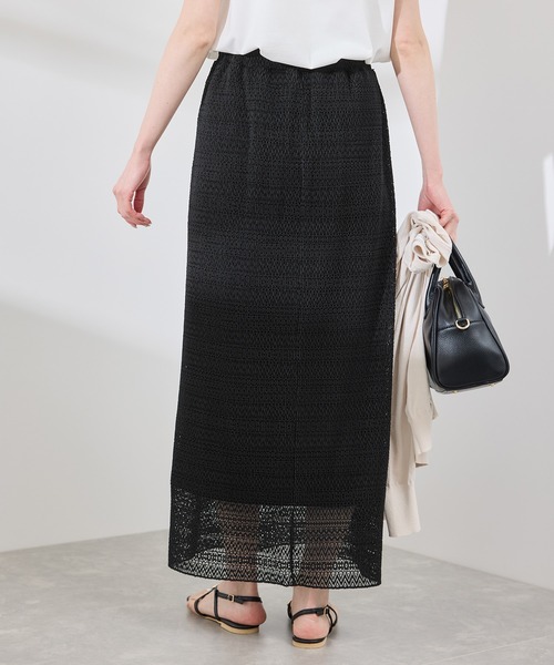 ROPE' PICNIC(ロペピクニック)の「レースアイラインスカート(スカート・レディース・ブラック/ホワイト・38)」の14枚目の写真