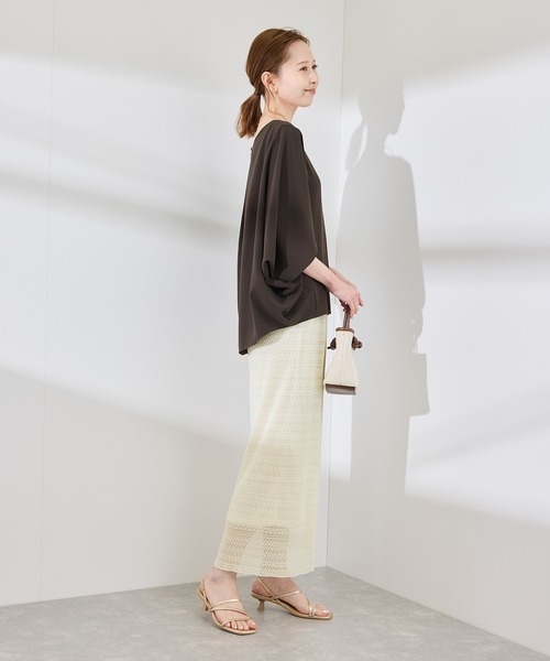 ROPE' PICNIC(ロペピクニック)の「レースアイラインスカート(スカート・レディース・ブラック/ホワイト・38)」の16枚目の写真