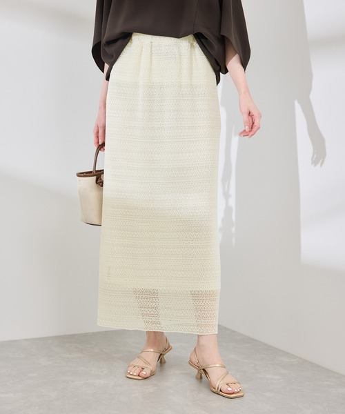 ROPE' PICNIC(ロペピクニック)の「レースアイラインスカート(スカート・レディース・ブラック/ホワイト・38)」の18枚目の写真