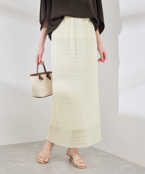 ROPE' PICNIC(ロペピクニック)の「レースアイラインスカート(スカート・レディース・ブラック/ホワイト・38)」の10枚目の写真