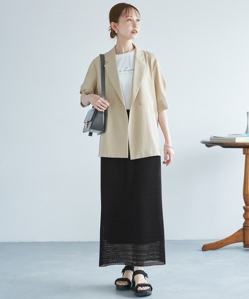 ROPE' PICNIC(ロペピクニック)の「レースアイラインスカート(スカート・レディース・ブラック/ホワイト・38)」の11枚目の写真