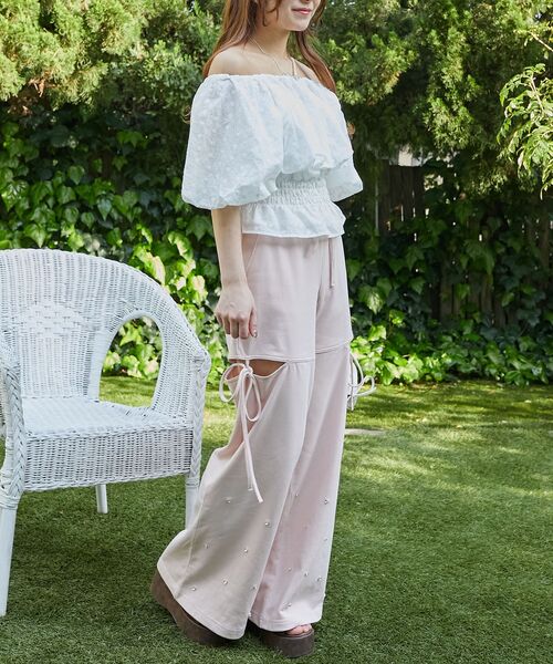 MAJESTIC LEGON(マジェスティックレゴン)の「前後2wayバルーン袖ブラウス(シャツ/ブラウス・レディース・ピンク/ブルー/ホワイト系その他/ホワイト系その他2・MEDIUM)」の14枚目の写真