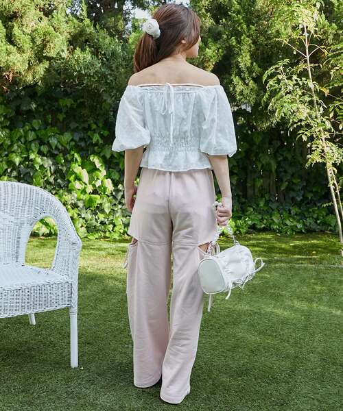 MAJESTIC LEGON(マジェスティックレゴン)の「前後2wayバルーン袖ブラウス(シャツ/ブラウス・レディース・ピンク/ブルー/ホワイト系その他/ホワイト系その他2・MEDIUM)」の15枚目の写真