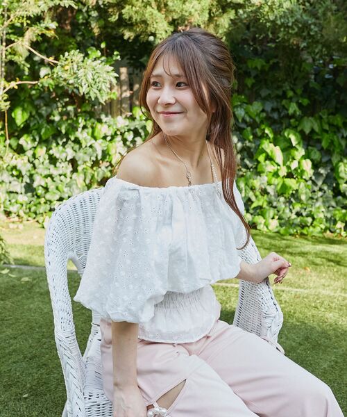 MAJESTIC LEGON(マジェスティックレゴン)の「前後2wayバルーン袖ブラウス(シャツ/ブラウス・レディース・ピンク/ブルー/ホワイト系その他/ホワイト系その他2・MEDIUM)」の16枚目の写真