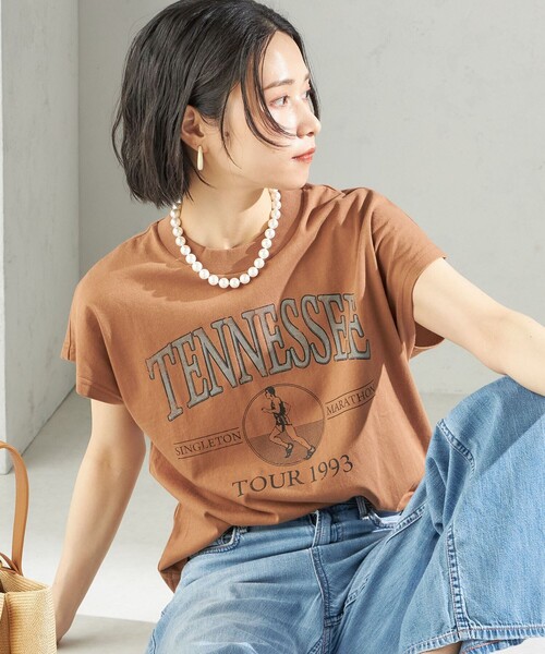 SHIPS(シップス)の「【SHIPS別注】TENNESSEE:フレンチ スリーブ プルオーバー(Tシャツ/カットソー・レディース・ダークグレー/ホワイト/ブラウン系その他/ライトイエロー/オフホワイト・ONE SIZE)」の14枚目の写真