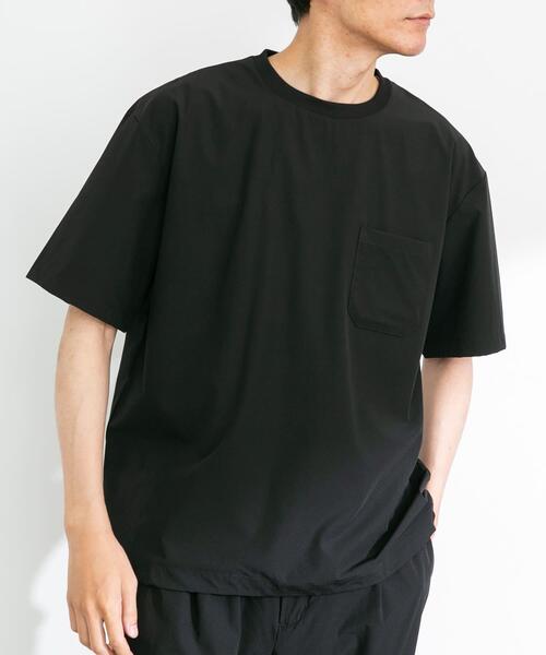 URBAN RESEARCH Sonny Label(アーバンリサーチサニーレーベル)の「『接触冷感/吸水速乾/UVカット』Breeze Fit クルーネックTシャツ(Tシャツ/カットソー・メンズ・ベージュ系その他/ブラック/チャコールグレー・MEDIUM/LARGE/X-LARGE)」の2枚目の写真