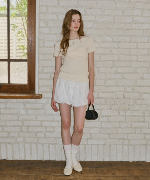 GIUNON(ジウノン)の「front button balloon pants / フロントボタンバルーンパンツ(その他パンツ・レディース・ホワイト/ブラック/ブルーグレー・FREE)」の4枚目の写真