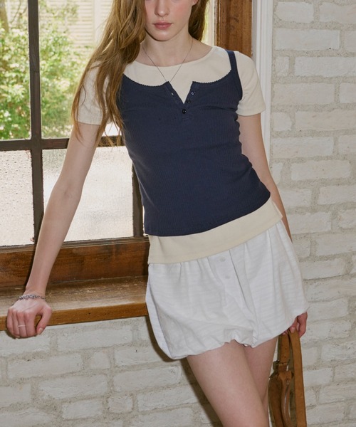 GIUNON(ジウノン)の「front button balloon pants / フロントボタンバルーンパンツ(その他パンツ・レディース・ホワイト/ブラック/ブルーグレー・FREE)」の12枚目の写真