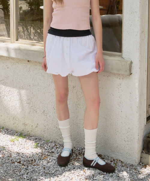 GIUNON(ジウノン)の「front button balloon pants / フロントボタンバルーンパンツ(その他パンツ・レディース・ホワイト/ブラック/ブルーグレー・FREE)」の15枚目の写真