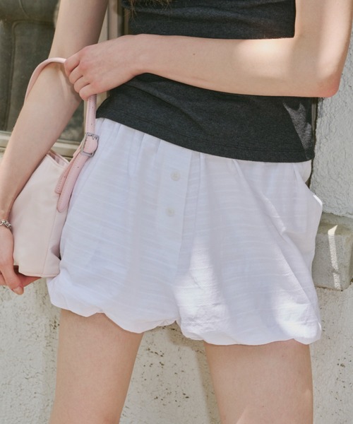 GIUNON(ジウノン)の「front button balloon pants / フロントボタンバルーンパンツ(その他パンツ・レディース・ホワイト/ブラック/ブルーグレー・FREE)」の11枚目の写真