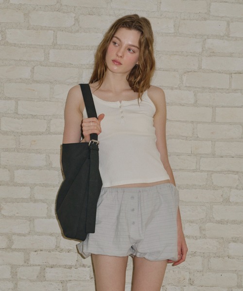 パンツ nagonstans balloon shirt pants cropped balloon pants｜S｜Black｜trousers｜någonstans