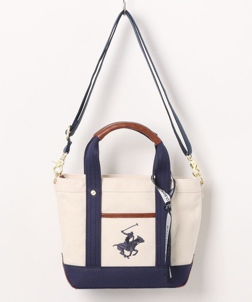 BEVERLY HILLS POLO CLUB(ビバリーヒルズポロクラブ)の「【BEVERLY HILLS POLO CLUB/ビバリーヒルズポロクラブ】【型崩れしにくいタフ帆布】キャンバス ミニトートバッグ 2WAYショルダー 高耐久(トートバッグ・レディース・グレー/オフホワイト/アイボリー/ブラック・FREE)」の3枚目の写真