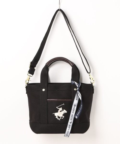 BEVERLY HILLS POLO CLUB(ビバリーヒルズポロクラブ)の「【BEVERLY HILLS POLO CLUB/ビバリーヒルズポロクラブ】【型崩れしにくいタフ帆布】キャンバス ミニトートバッグ 2WAYショルダー 高耐久(トートバッグ・レディース・グレー/オフホワイト/アイボリー/ブラック・FREE)」の4枚目の写真