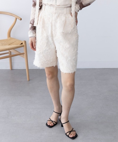 MAGASIN DE MODE Chou Chou(マガジンデモードシュシュ)の「【MAGASIN DE MODE Chou Chou】フリンジジャカードショートパンツ trc(その他パンツ・レディース・ブラック/アイボリー/ピンク・FREE)」の20枚目の写真