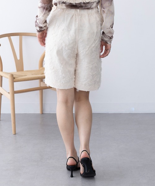 MAGASIN DE MODE Chou Chou(マガジンデモードシュシュ)の「【MAGASIN DE MODE Chou Chou】フリンジジャカードショートパンツ trc(その他パンツ・レディース・ブラック/アイボリー/ピンク・FREE)」の7枚目の写真