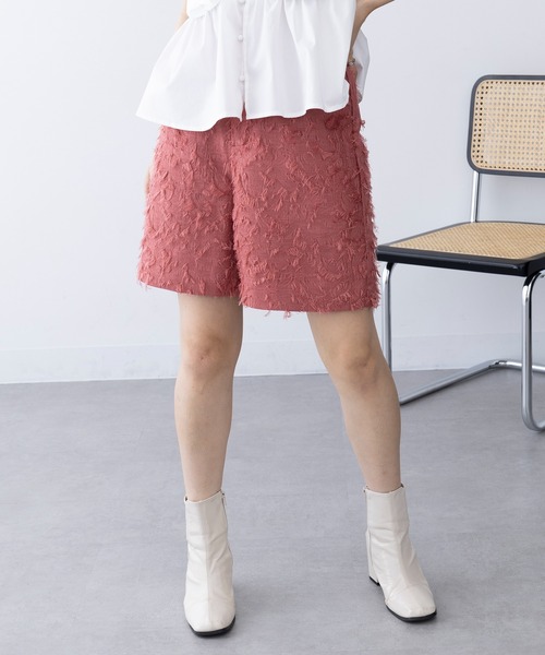 MAGASIN DE MODE Chou Chou(マガジンデモードシュシュ)の「【MAGASIN DE MODE Chou Chou】フリンジジャカードショートパンツ trc(その他パンツ・レディース・ブラック/アイボリー/ピンク・FREE)」の12枚目の写真