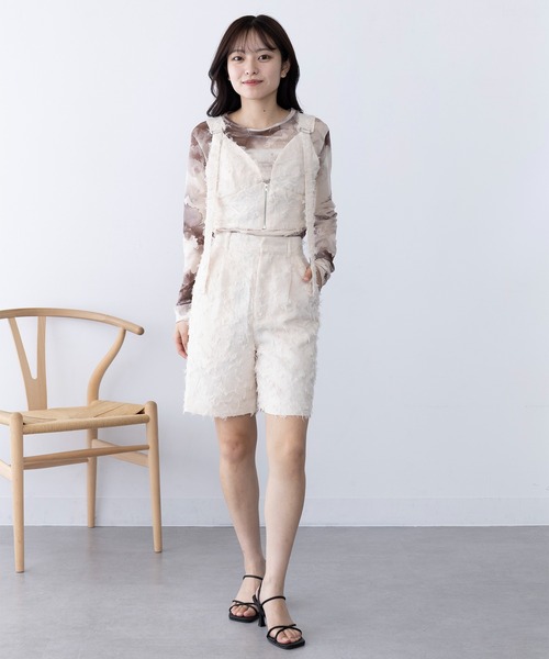 MAGASIN DE MODE Chou Chou(マガジンデモードシュシュ)の「【MAGASIN DE MODE Chou Chou】フリンジジャカードショートパンツ trc(その他パンツ・レディース・ブラック/アイボリー/ピンク・FREE)」の8枚目の写真