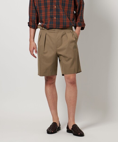 UNITED ARROWS（ユナイテッドアローズ）の「ポリエステル/ウール  フォルム ギャバジン グルカショーツ（その他パンツ・メンズ・ベージュ/ネイビー・L/M/XL/S）」の8枚目の写真