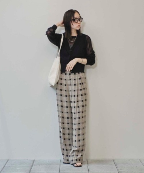 B00344 トゥデイフルTODAYFUL チェックテーパード　パンツ TODAYFUL トゥデイフル Check Tuck Pants チェックタックパンツ