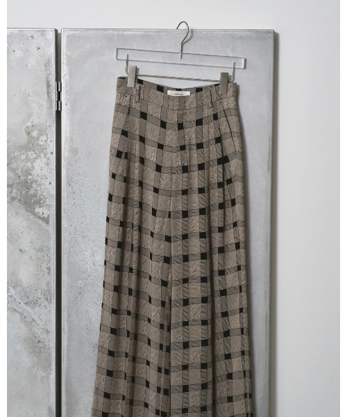 TODAYFUL ★ Checkjacquard Tuck Trousers TODAYFUL Checkjacquard Tuck Trousers 12510714|apricot online