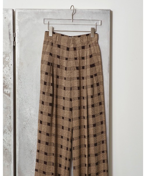 パンツ TODAYFUL Checkjacquard Tuck Trousers TODAYFUL Checkjacquard Tuck Trousers 12510714（その他パンツ
