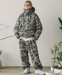 NOBLE スモーキーフラワープリントツイストパンツ　38 NOBLE パンツ スラックス スモーキーフラワープリントツイストパンツ